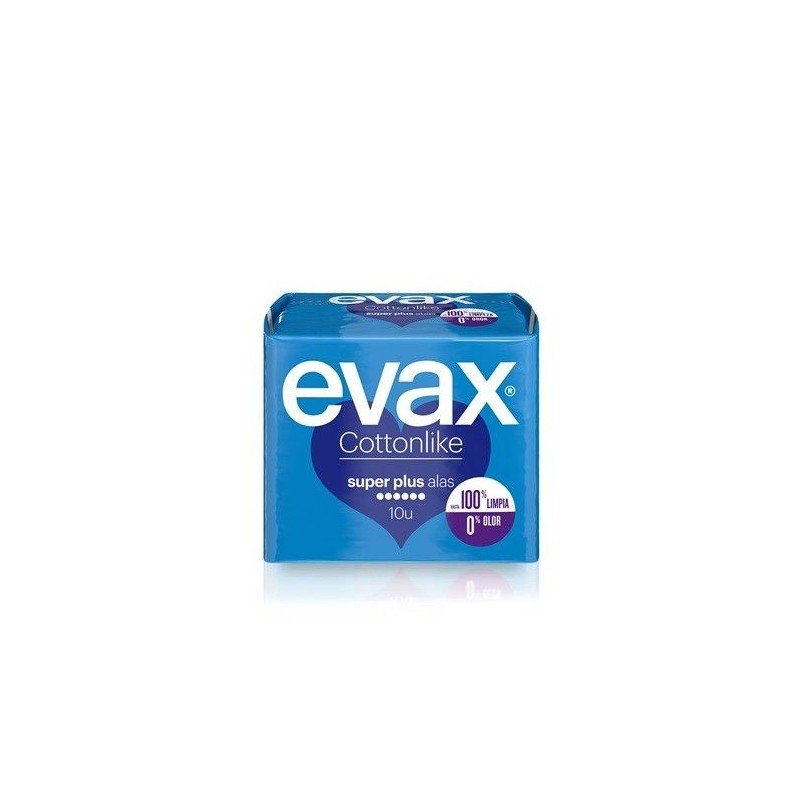 COMPRESAS EVAX COTTONLIKE S.PLUS ALAS 10