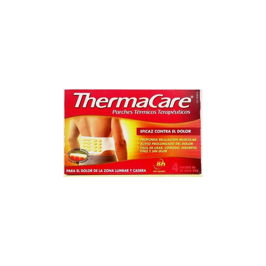 ThermaCare Zona Lumbar y Cadera, 4 Parches Térmicos